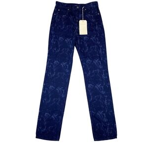 Levis 70s High Straight Wellthread Botanical Leaf Print Jeans Womens 28 NWT